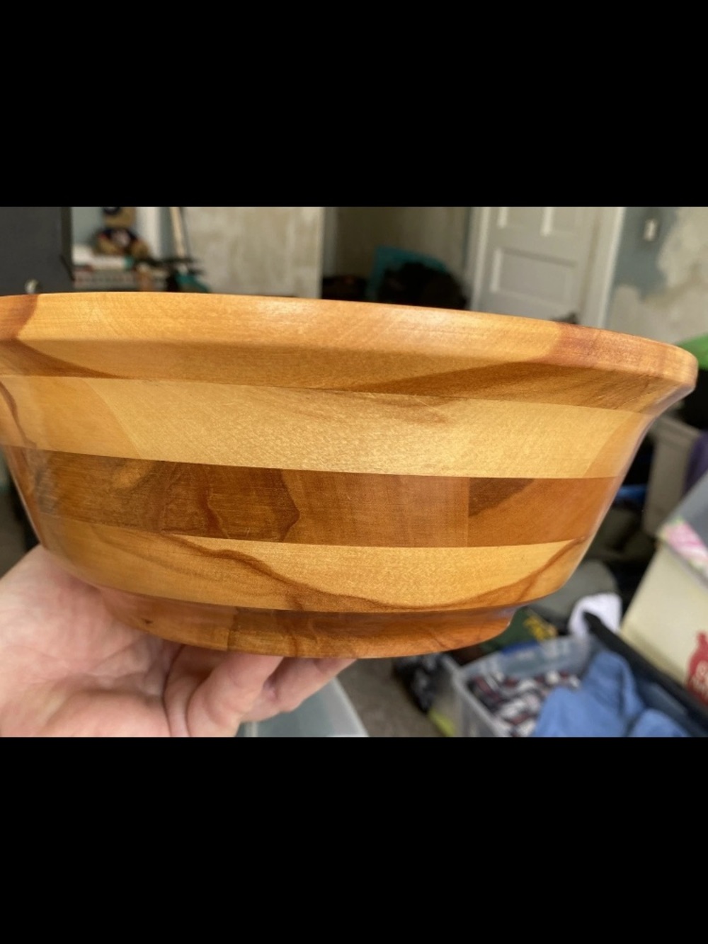 Artisan Signed Handmade Wood Bowl Alaskan Burch Fruit R Nelson North Pole AK 10”